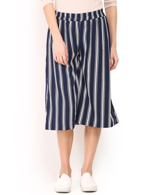 

Trend Arrest Women Blue & White Striped Culottes