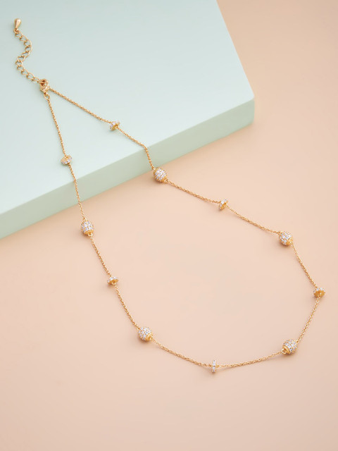 

Kushal's Fashion Jewellery Gold-Toned & White Gold-Plated Necklace
