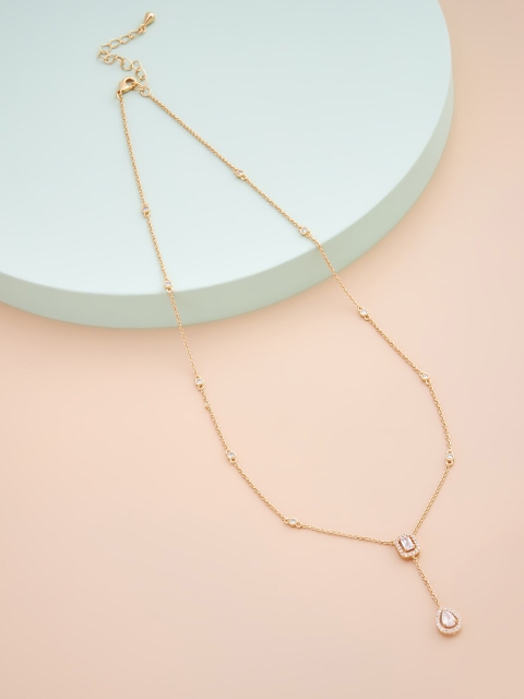 

Kushal's Fashion Jewellery Gold-Toned & White Gold-Plated Necklace