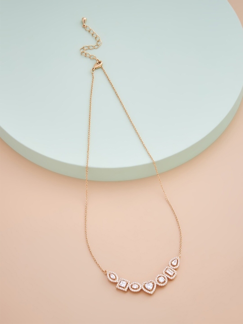 

Kushal's Fashion Jewellery Rose Gold & White Gold-Plated Necklace