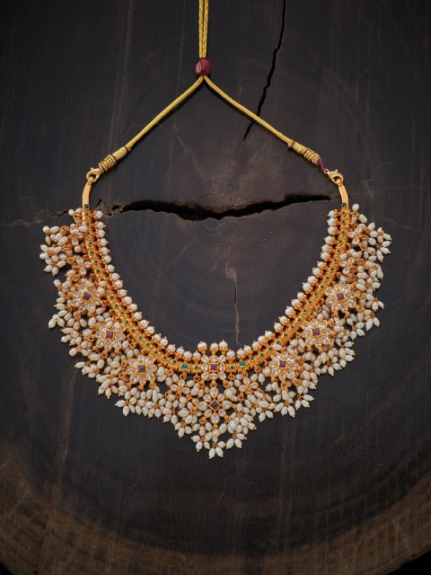 

Kushal's Fashion Jewellery Gold-Toned & Red Silver Silver-Plated Necklace