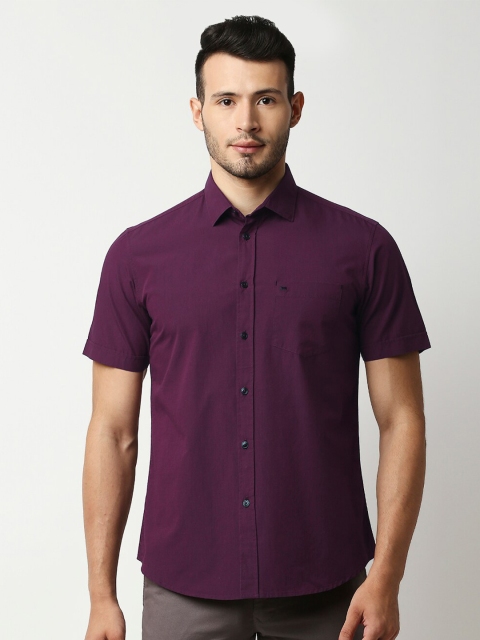 

Basics Men Purple Slim Fit Casual Shirt