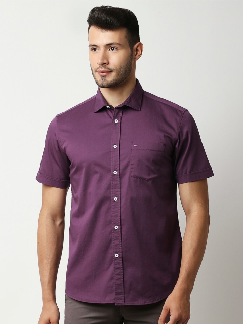 

Basics Men Purple Slim Fit Casual Shirt