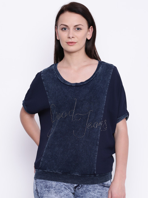 

Deal Jeans Women Navy Blouson Top, Navy blue