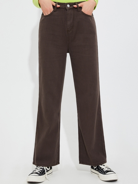 

URBANIC Women Coffee Brown Relaxed Fit Jeans