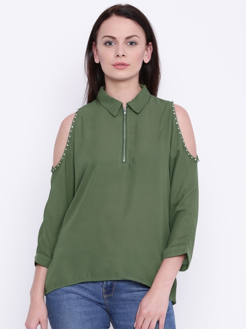 

Deal Jeans Olive Green Shirt Style Top