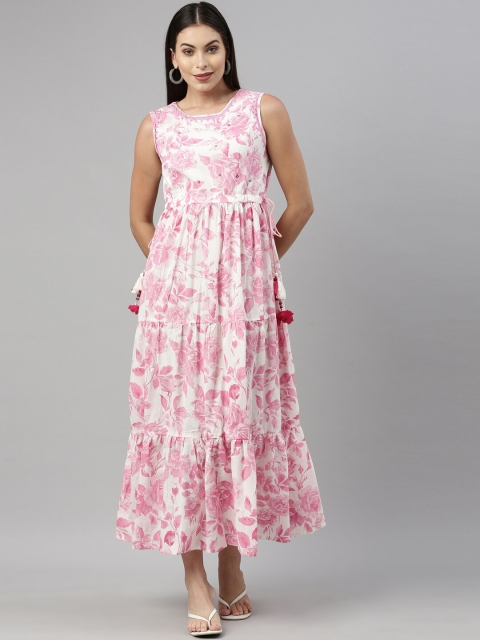 

Neerus Women Pink Floral Printed Anarkali Kurta