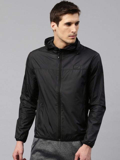 

HRX by Hrithik Roshan Men Black Hooded Jacket