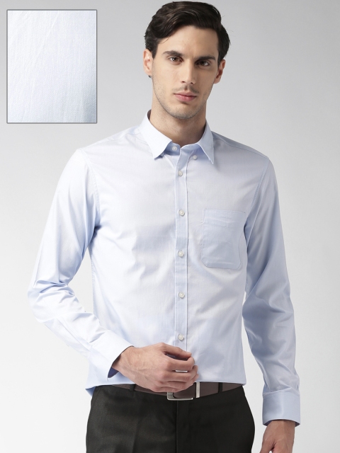 

U.S. Polo Assn. Tailored Men Blue Regular Fit Solid Formal Shirt