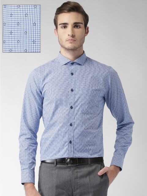 

U.S. Polo Assn. Tailored Men Blue Slim Fit Printed Formal Shirt