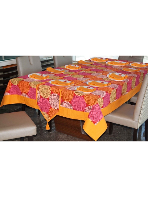 

Lushomes Yellow Printed 12 Seater Table Linen Set