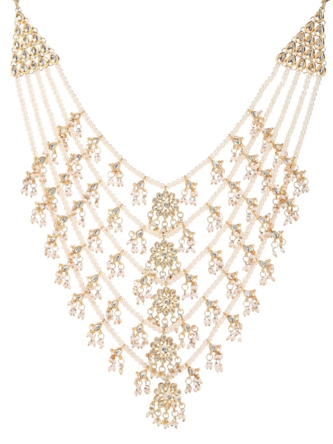 

Bamboo Tree Jewels Gold-Toned & White Gold-Plated Handcrafted Necklace