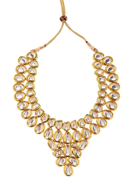 

Bamboo Tree Jewels Gold-Plated Kundan Studded Jewellery Set