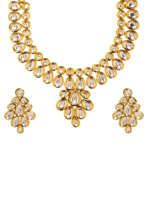 

Bamboo Tree Jewels Gold-Toned Gold-Plated Handcrafted Necklace