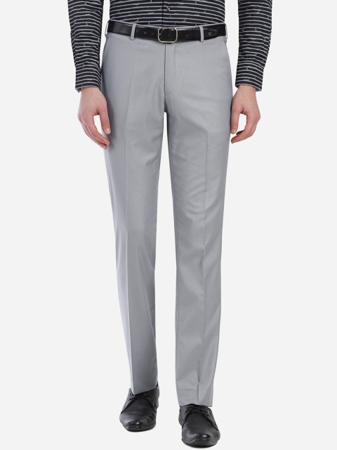 

Greenfibre Men Grey Custom Slim Fit Trousers