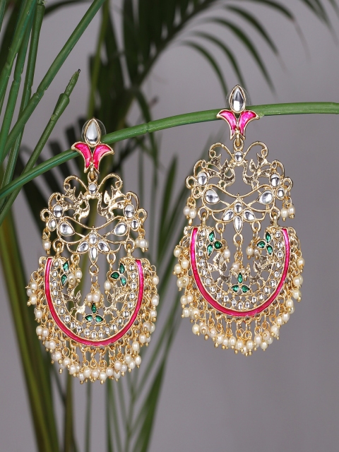 

Ethonica Pink Classic Chandbalis Earrings