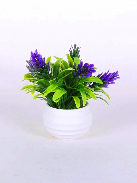 

House Of Accessories Purple Artificial Flowers with Pot