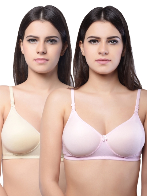 

Lady Lyka Pack of 2 Full-Coverage T-shirt Bras, Pink