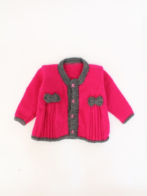 

Woonie Unisex Kids Pink & Grey Colourblocked