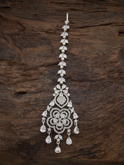 

Kushal's Fashion Jewellery Women White Studded Maang Tikka