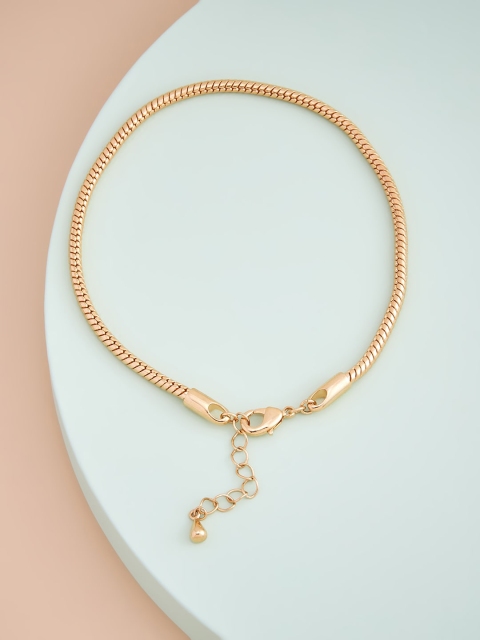 

Kushal's Fashion Jewellery Gold-Plated Anklet