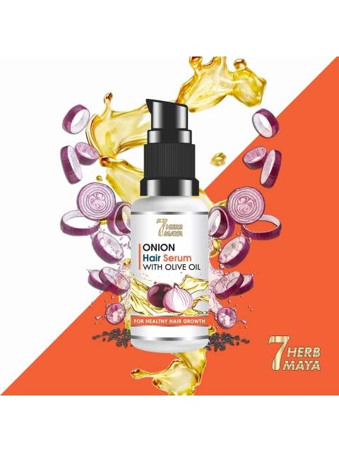 

7Herbmaya Men Onion Hair Serum 30ml, Transparent