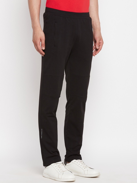 

Okane Men Black Solid Pure Cotton Regular-Fit Track Pants
