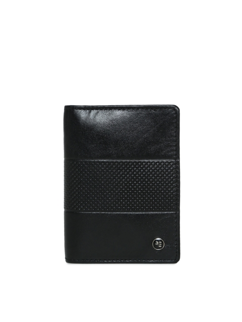 

Peter England Men Black Solid Card Holder