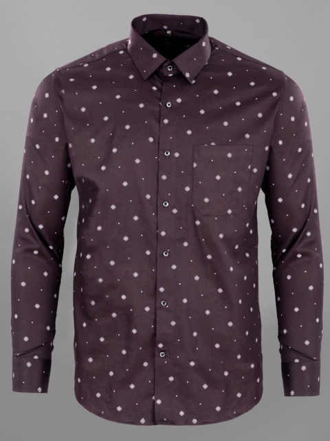 

FRENCH CROWN Men Brown Standard Formal Shirt