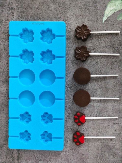 

JoyGlobal Blue Solid Silicone Designer Lollipop Baking Mould