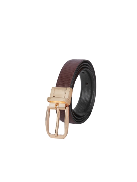 

Creature Women Black Textured Genuine Leather Reversible Belts