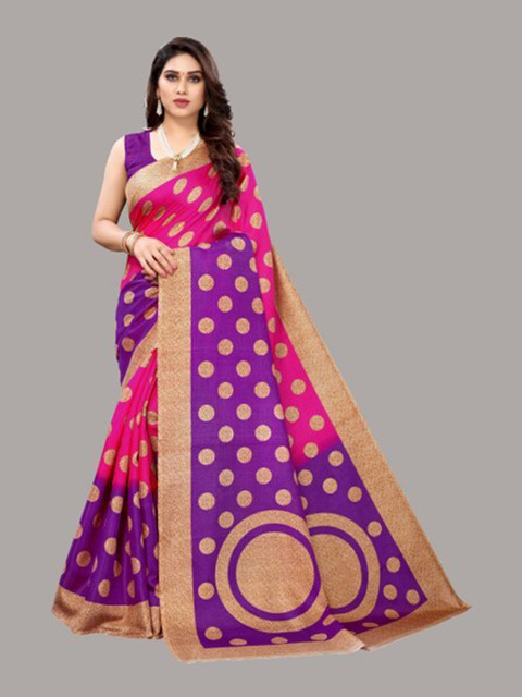 

Yashika Pink & Purple Art Silk Saree