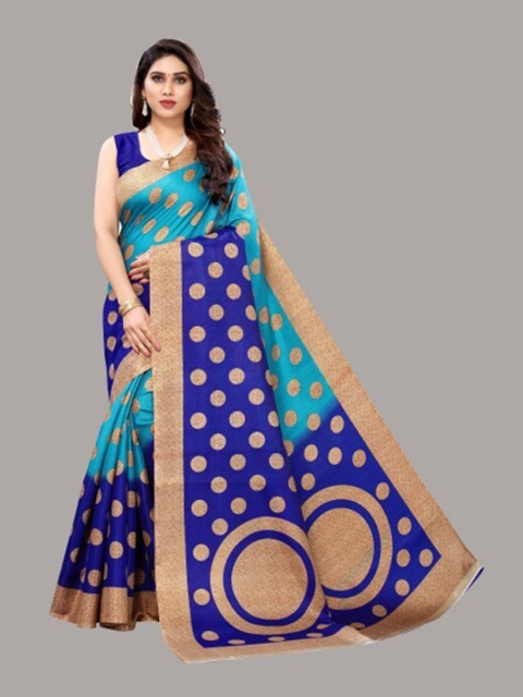 

Yashika Blue & Beige Art Silk Saree