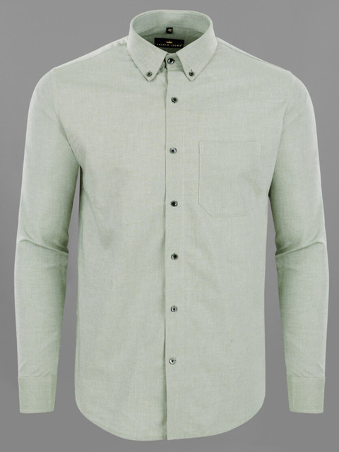 

FRENCH CROWN Men Green Standard Formal Shirt