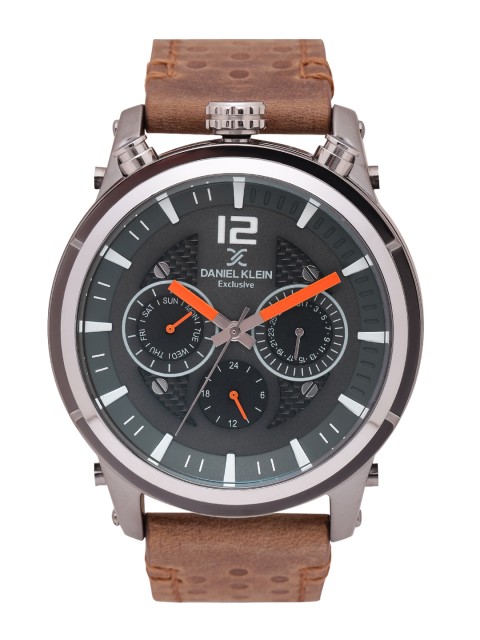 

Daniel Klein Men Gunmetal-Toned Analogue Watch DK11378-4, Metallic