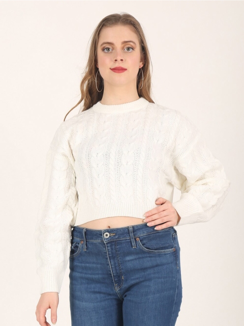 

NoBarr Women White Pullover