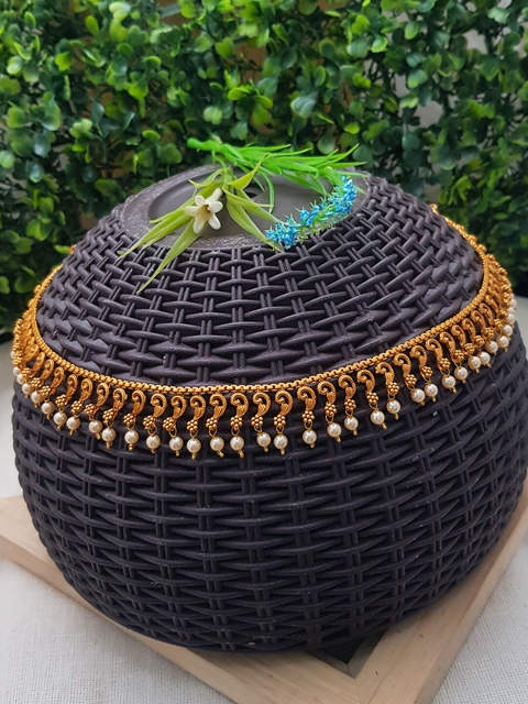 

GRIIHAM Gold Plated & White CZ-Studded Kamarbandh