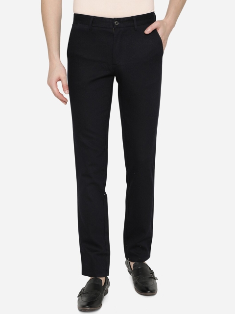 

JADE BLUE Men Blue Slim Fit Trousers