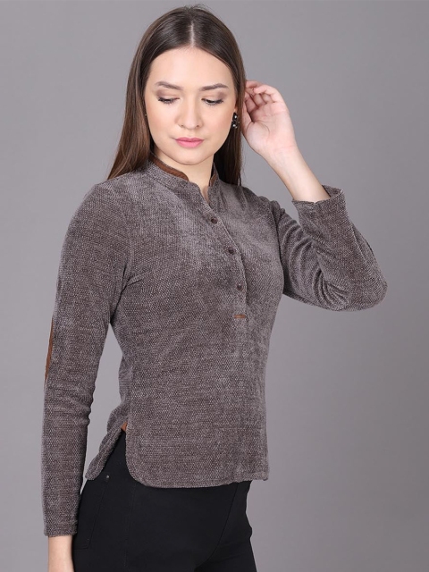 

Lakshita Grey Woven Design Kurti