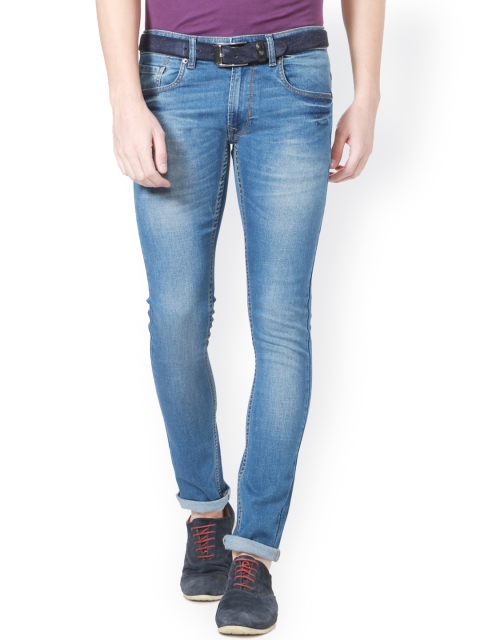 

Peter England Men Blue Skinny Fit Mid-Rise Clean Look Jeans