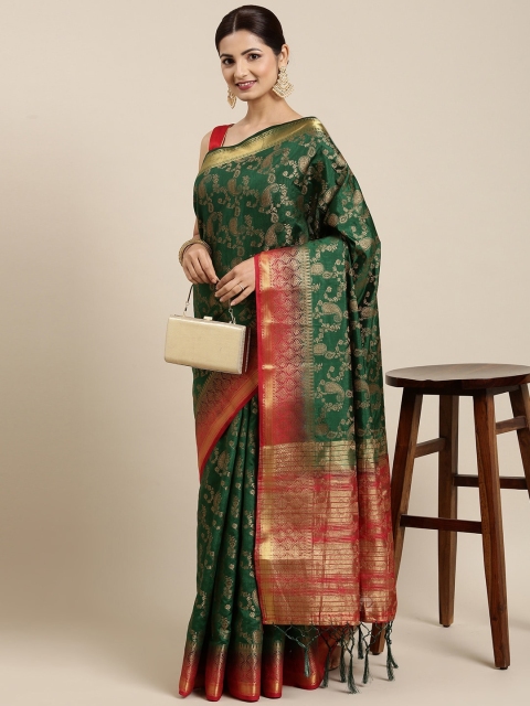 

Pothys Green & Red Ethnic Motifs Pure Cotton Saree
