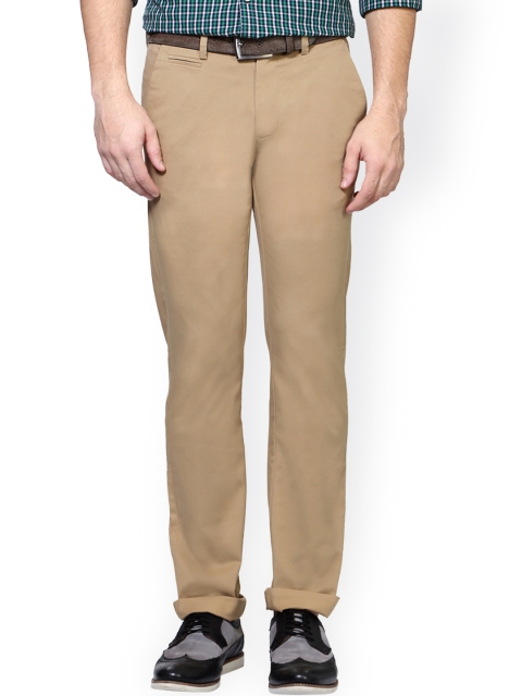 

Peter England Men Khaki Skinny Fit Solid Chinos