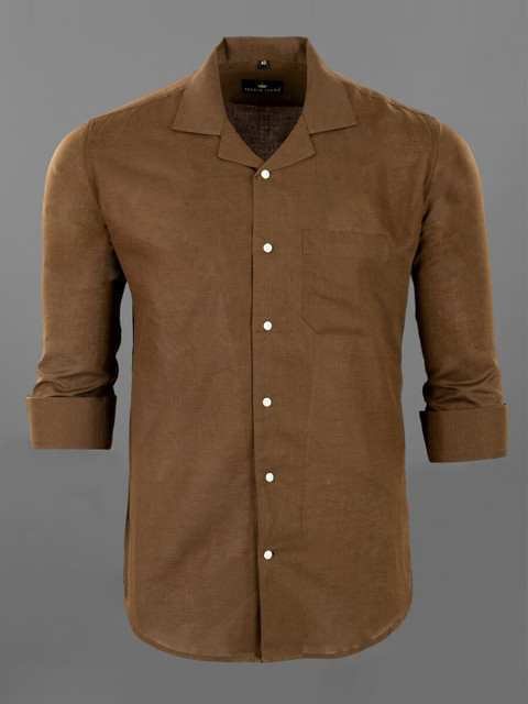 

FRENCH CROWN Men Brown Standard Formal Shirt