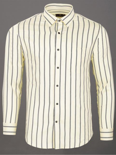 

FRENCH CROWN Men Off White Standard Printed Formal Shirt