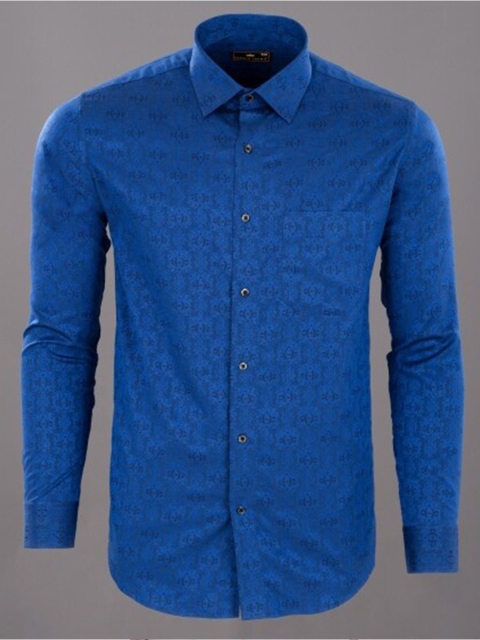 

FRENCH CROWN Men Blue Standard Formal Shirt
