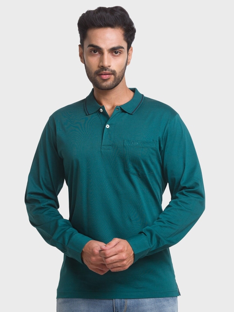 

ColorPlus Men Blue Polo Collar T-shirt