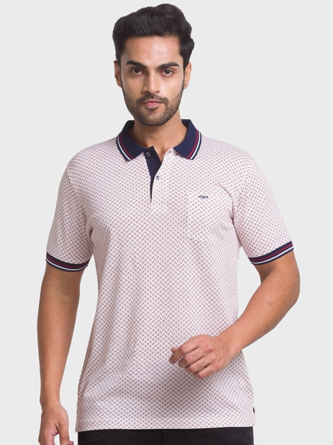 

ColorPlus Men White Polo Collar T-shirt