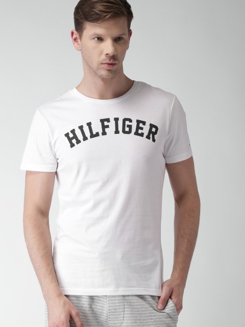 

Tommy Hilfiger Men White Printed Round Neck T-shirt