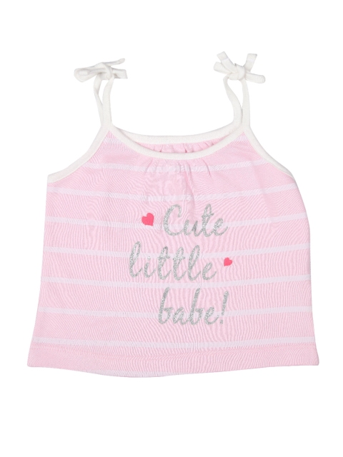 

Gini and Jony Girls Pink & White Striped Top