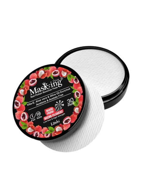 

MasKing Pack of 4 Glowing Sheet Masks & 1 Litchi Nail Polish Remover Wipes, Multi